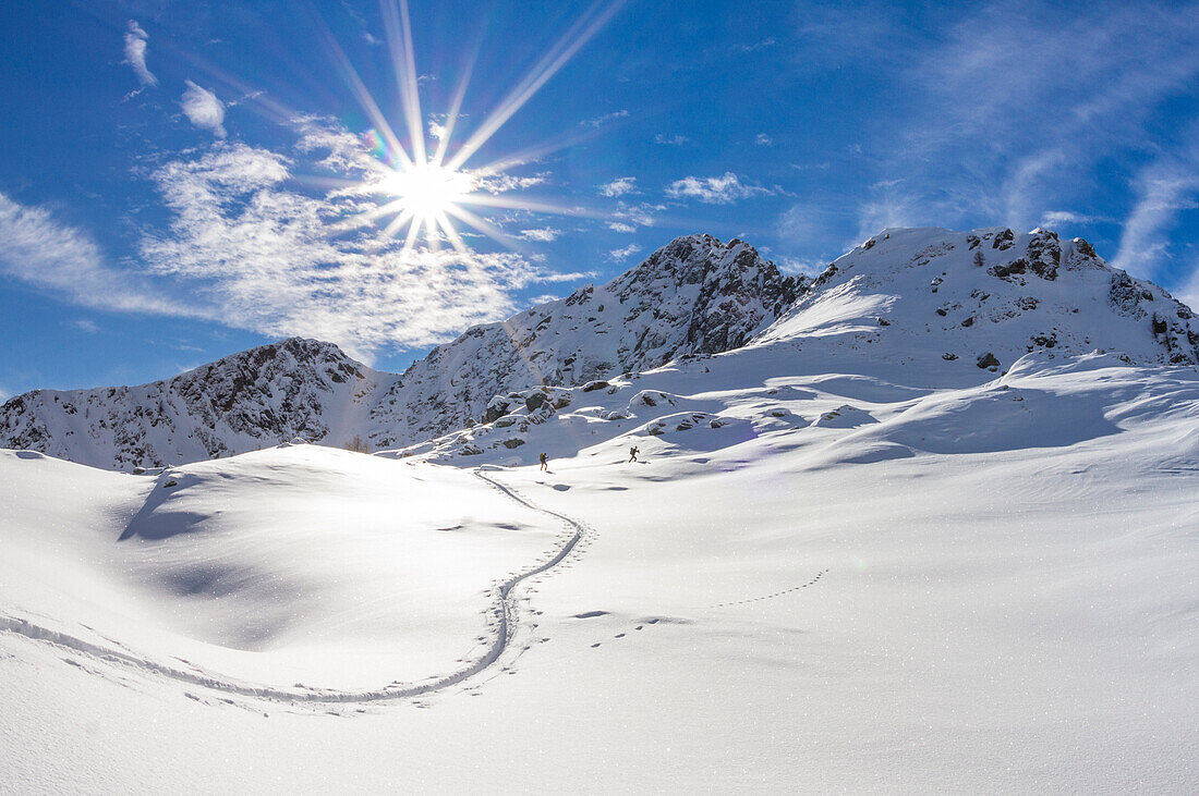 Alpine landscape in Orobie Alps during winter, Lavazza mount, Valtellina, Lombardy