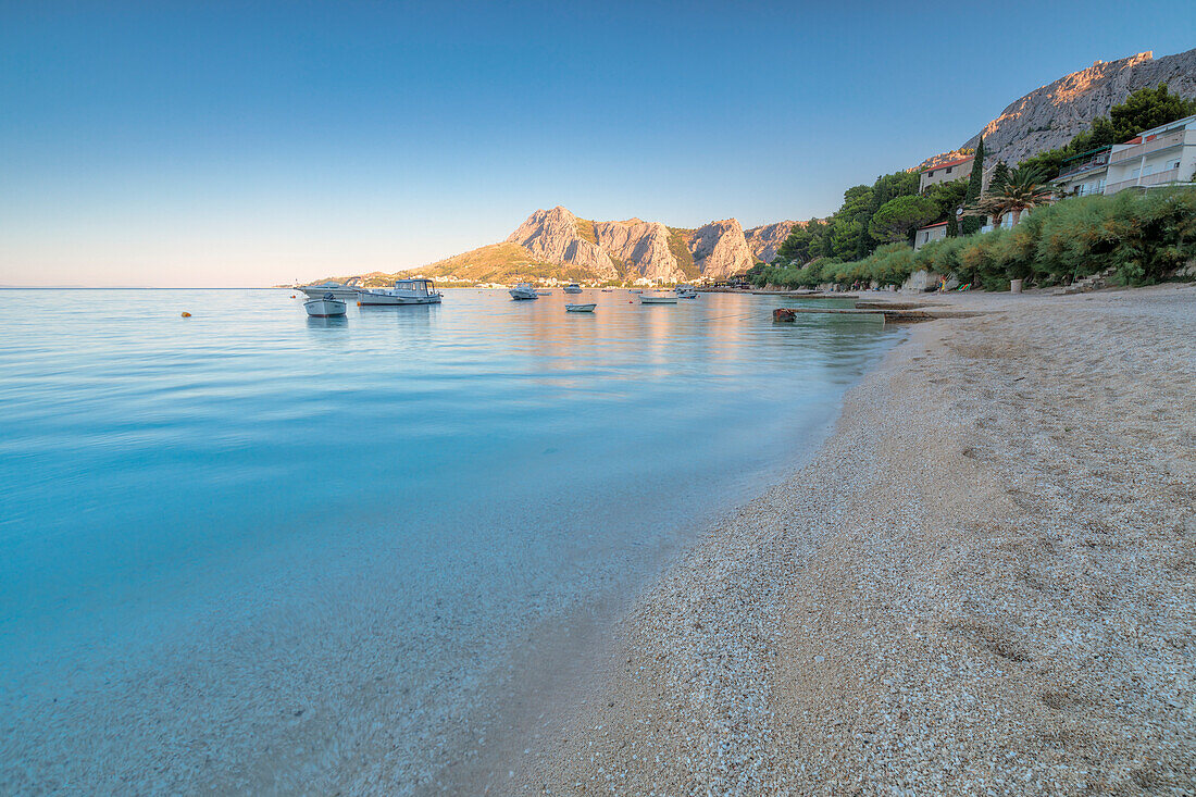 Beach in Omis, Dalmatia, Adriatic Coast, Croatia