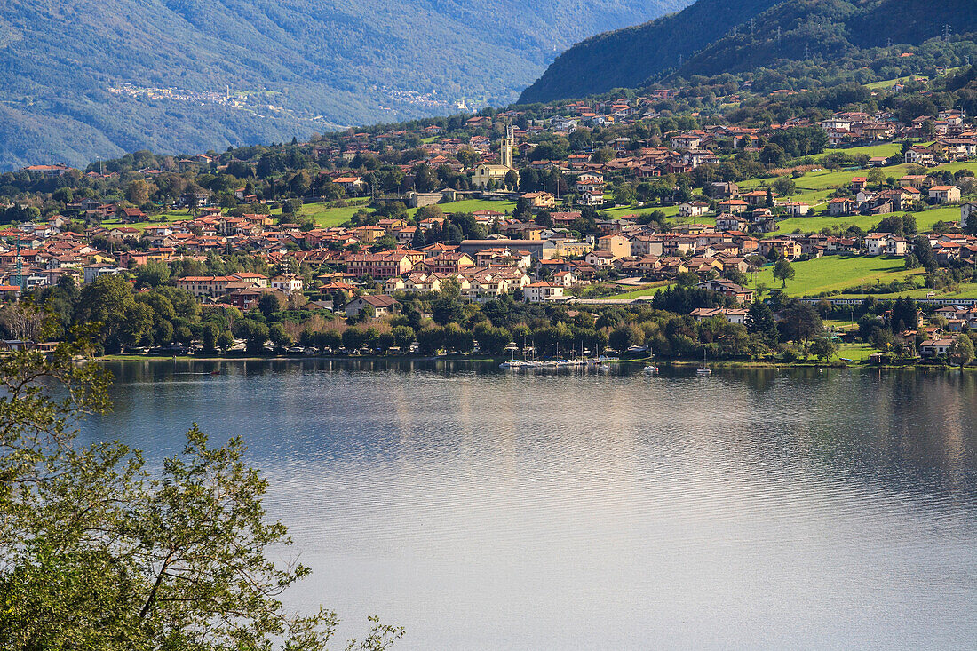 Piona bay on the Como lake, Lombardy, Italy, province of Lecco
