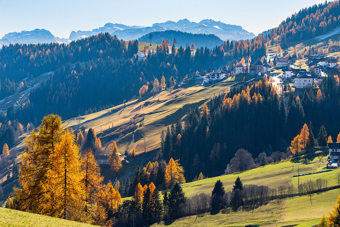 Proves in autumn Europe, Italy, Trentino Alto Adige region, Bolzano district, Proves municipality, Non valley