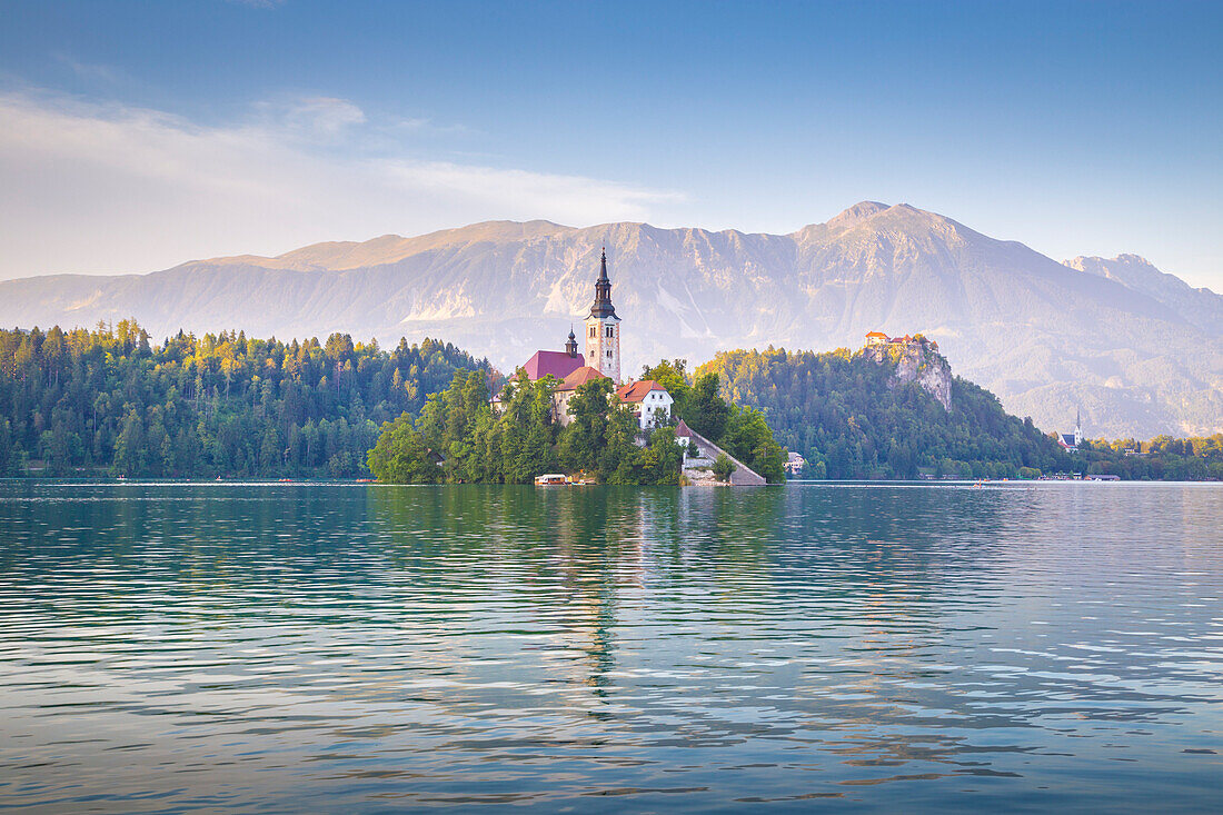 Bled Island and Lake Bled. Bled, Upper Carniolan region, Slovenia.