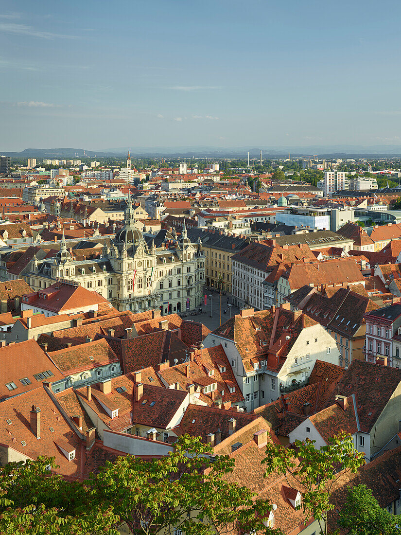 city view from the Castle Mountain, Graz, Styria, Austria