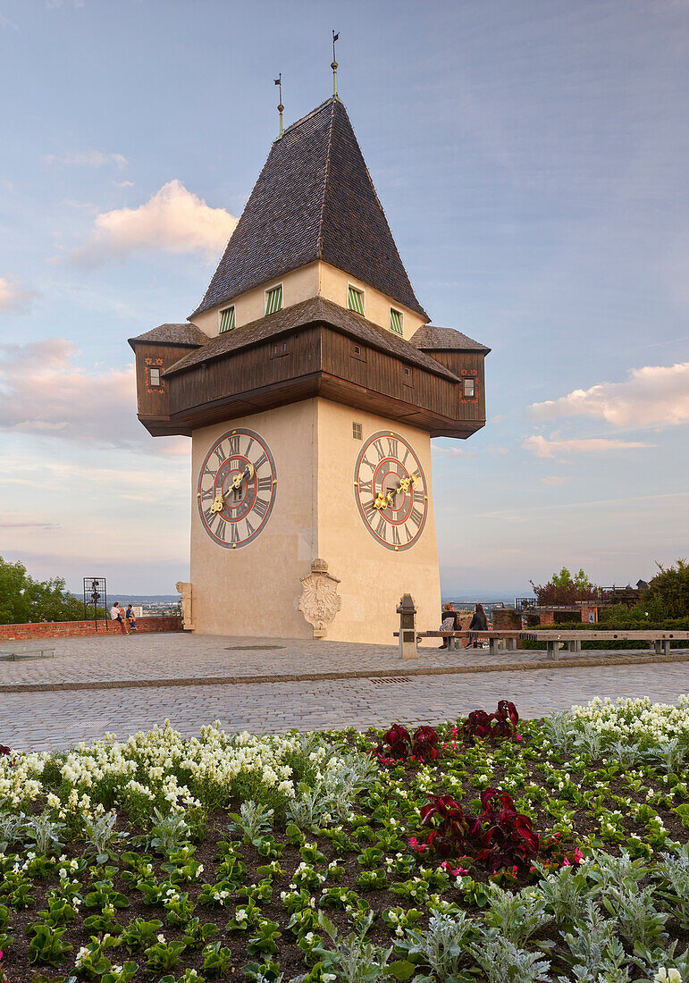 Graz clock tower, Castle Mountain, Graz, Styria, Austria