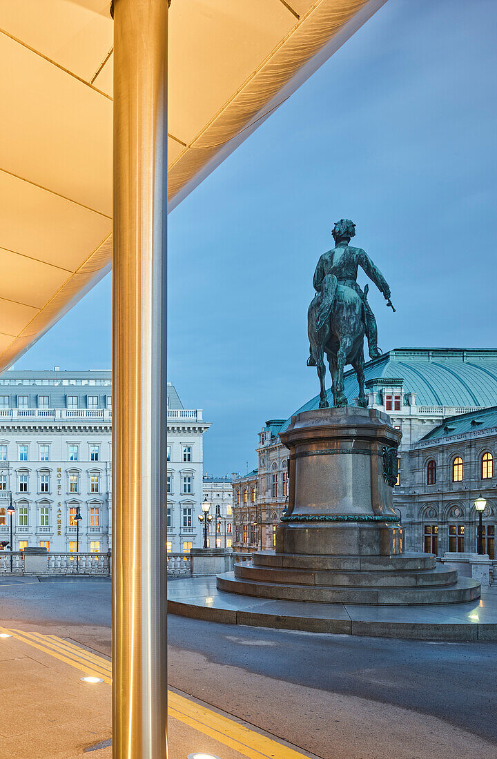 Albertina, Vienna Opera, Archduke Albrecht of austria statue, 1. District of the inner city, Vienna, Austria