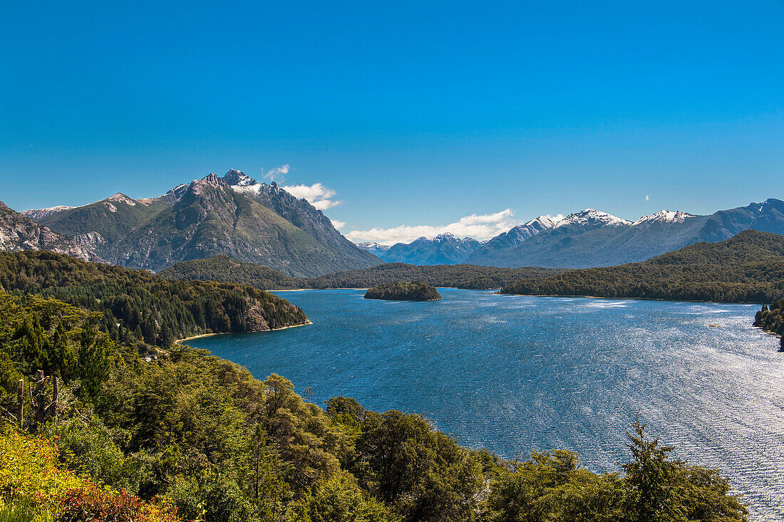 Beautiful natural scenery of Nahuel Huapi lake, Bariloche, Patagonia, Argentina