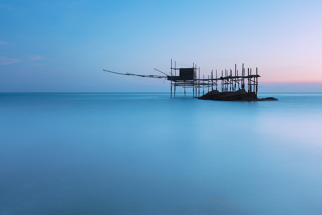 View of the Natural Reserve of Punta Aderci and the Costa dei Trabocchi, Abruzzo District, Adriatic Sea, Italy