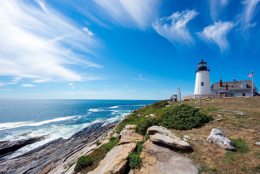 Permaquid Point Lighthouse, Bristol, Lincoln County, Maine, USA
