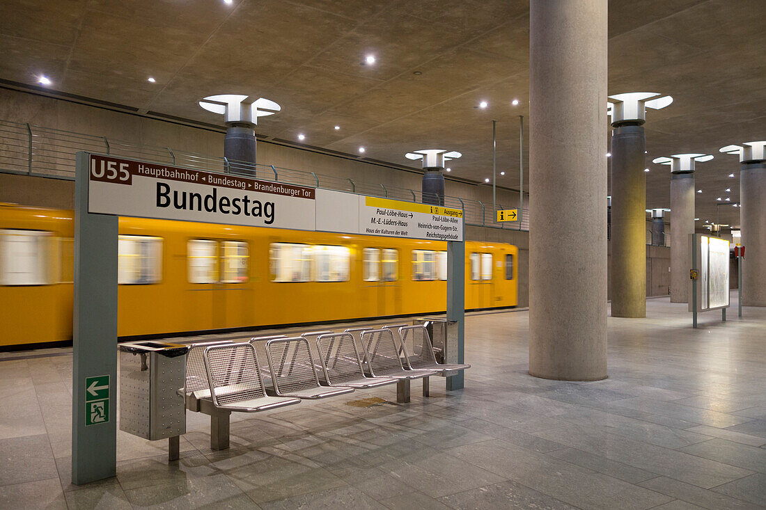 Tube station , Bundestag, Berlin, Germany