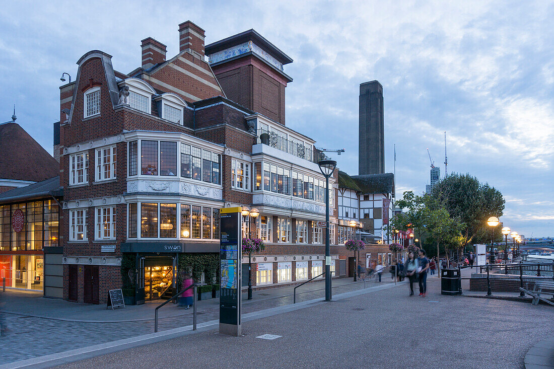 Swan Pub near Tate Gallery, Riverside Thames, London