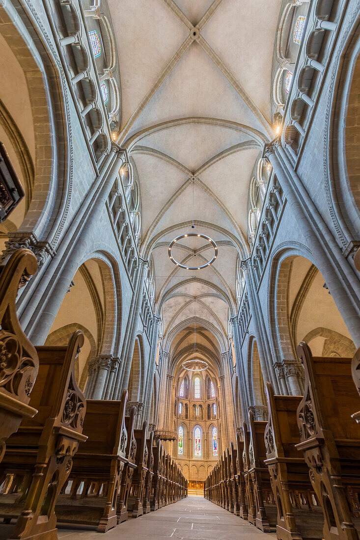 Interior of St. Peter's Cathedral, Geneva, Switzerland, Europe