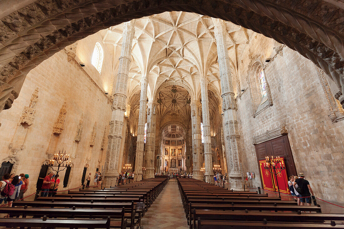 Mosteiro dos Jeronimos (Monastery of the Hieronymites), UNESCO World Heritage Site, Belem, Lisbon, Portugal, Europe