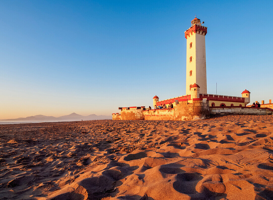 Lighthouse at sunset, La Serena, Coquimbo Region, Chile, South America