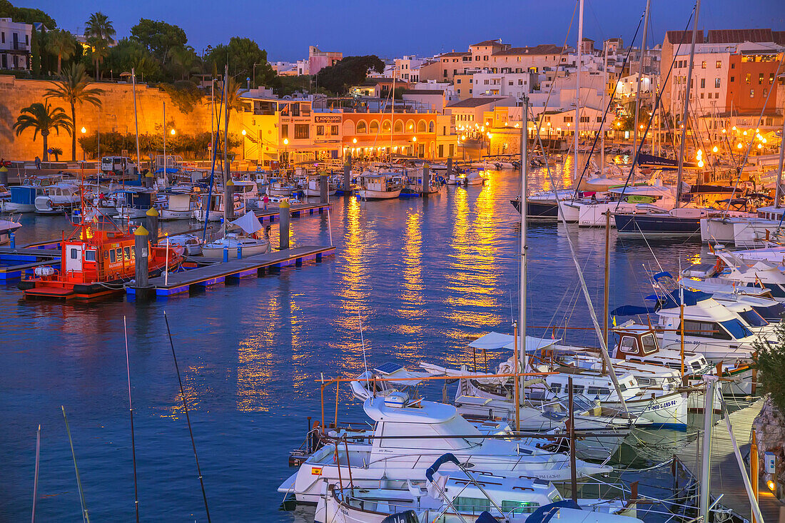 Historic old harbor, Ciutadella, Menorca, Balearic Islands, Spain, Mediterranean, Europe