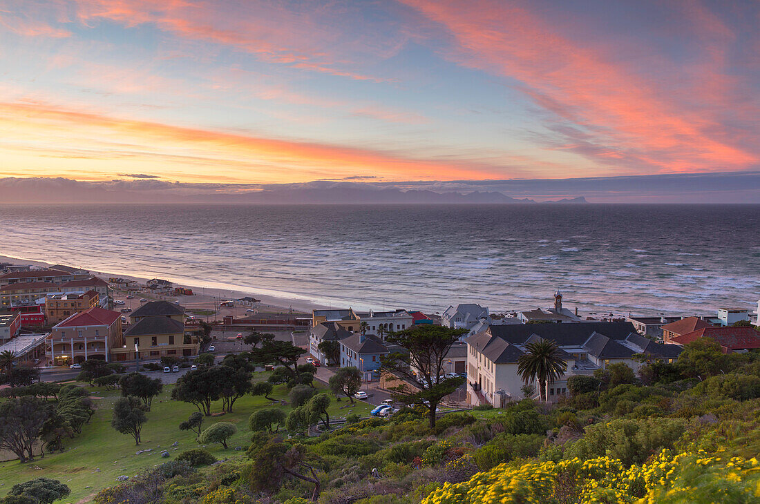 Muizenberg Beach at dawn, Cape Town, Western Cape, South Africa, Africa