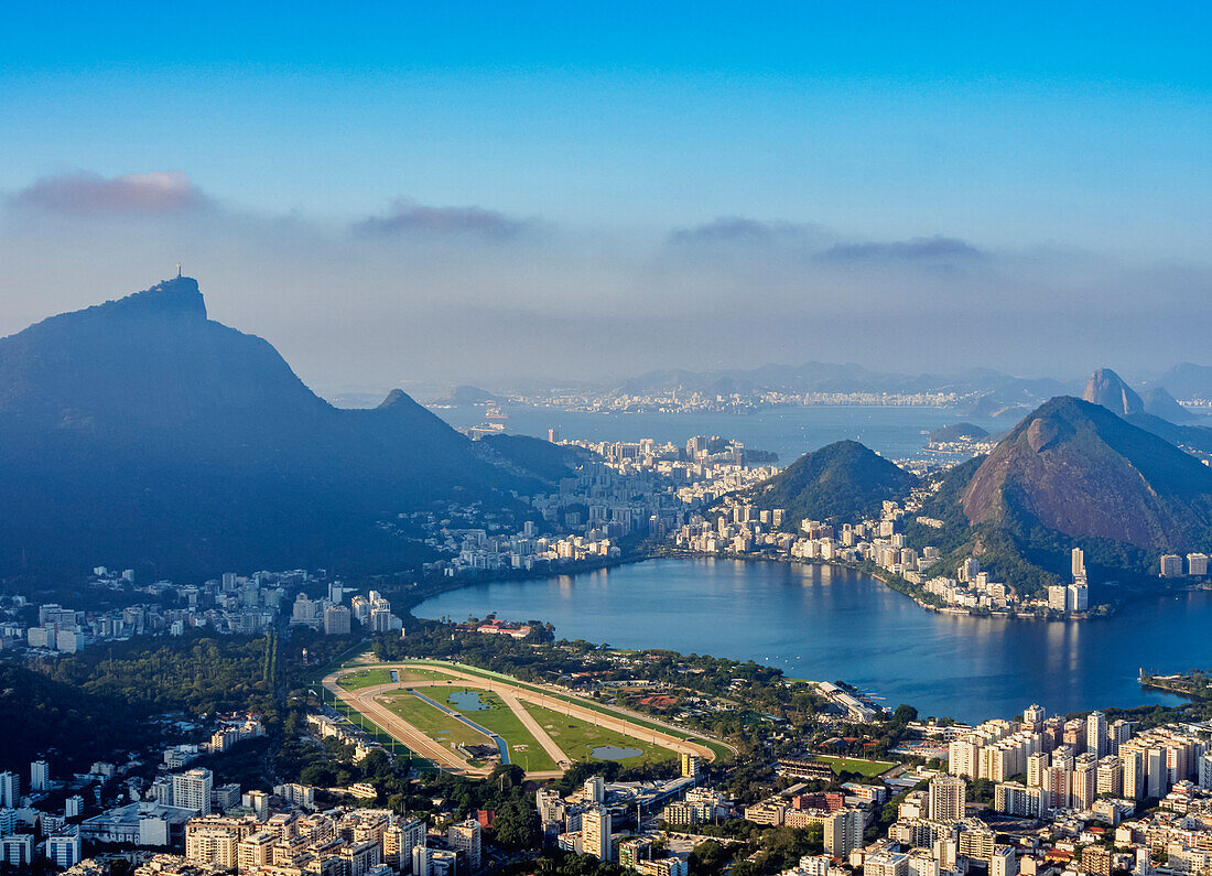 Cityscape seen from the Dois Irmaos Mountain, Rio de Janeiro, Brazil, South America