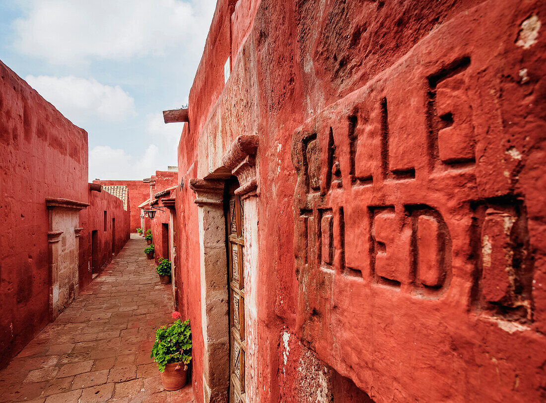 Toledo Street, Santa Catalina Monastery, UNESCO World Heritage Site, Arequipa, Peru, South America
