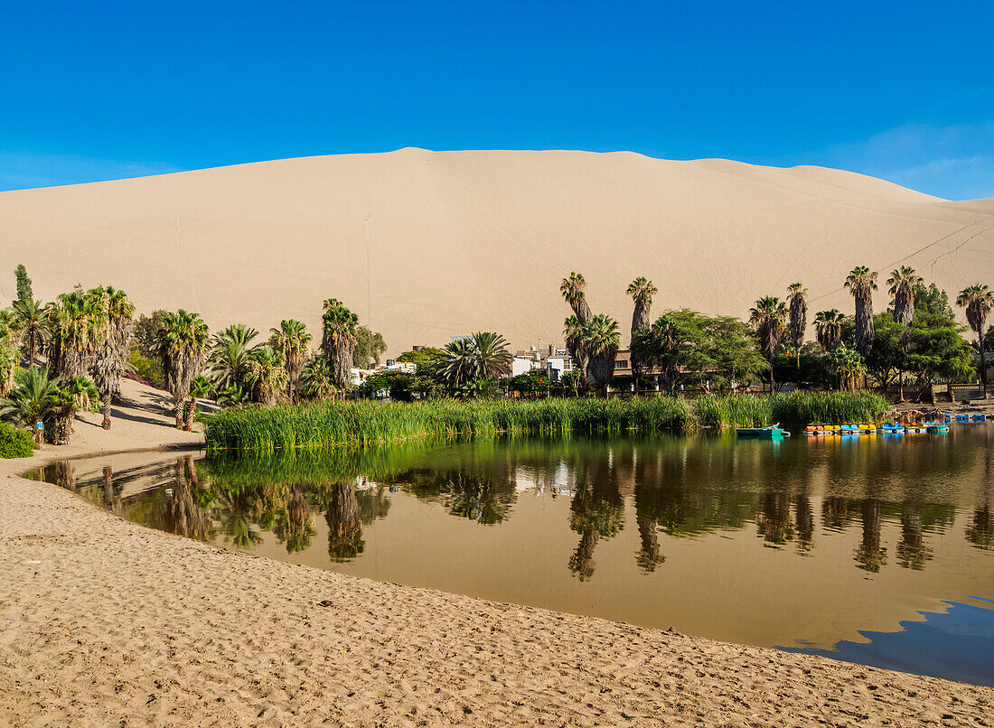 Huacachina Oasis and Lake, Ica Region, Peru, South America