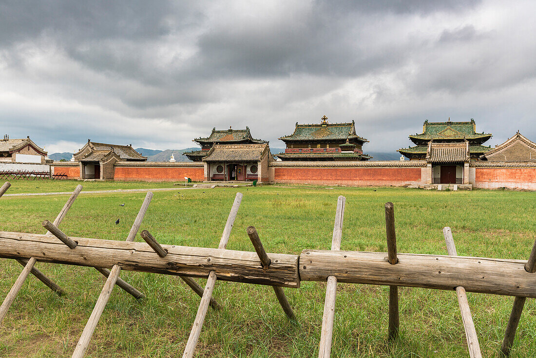 Temples in Erdene Zuu Monastery, Harhorin, South Hangay province, Mongolia, Central Asia, Asia