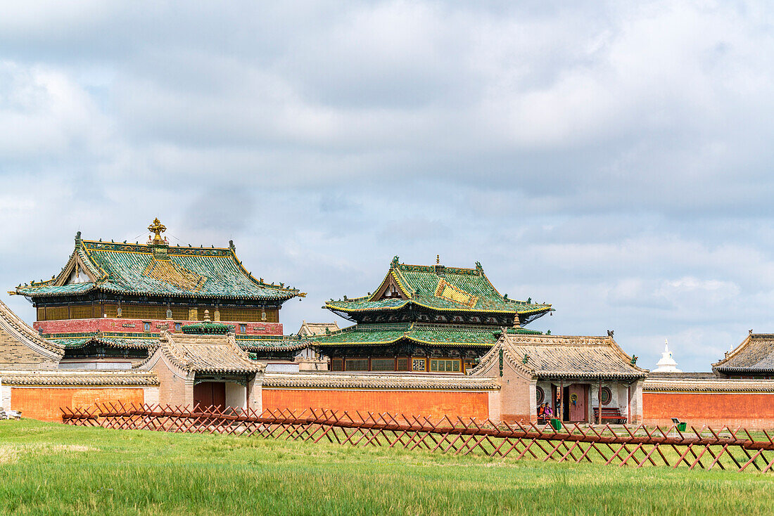 Temples in Erdene Zuu Monastery, Harhorin, South Hangay province, Mongolia, Central Asia, Asia