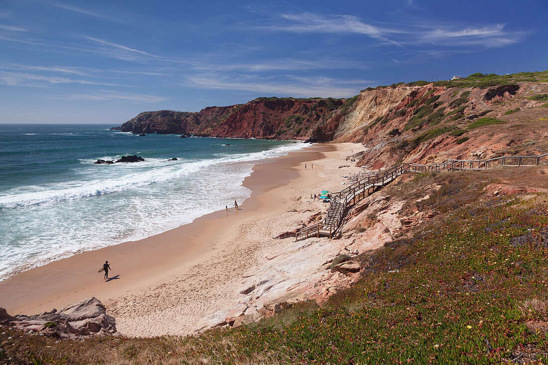 Praia do Amado Beach, Atlantic Ocean, Carrapateira, Costa Vicentina, Algarve, Portugal, Europe