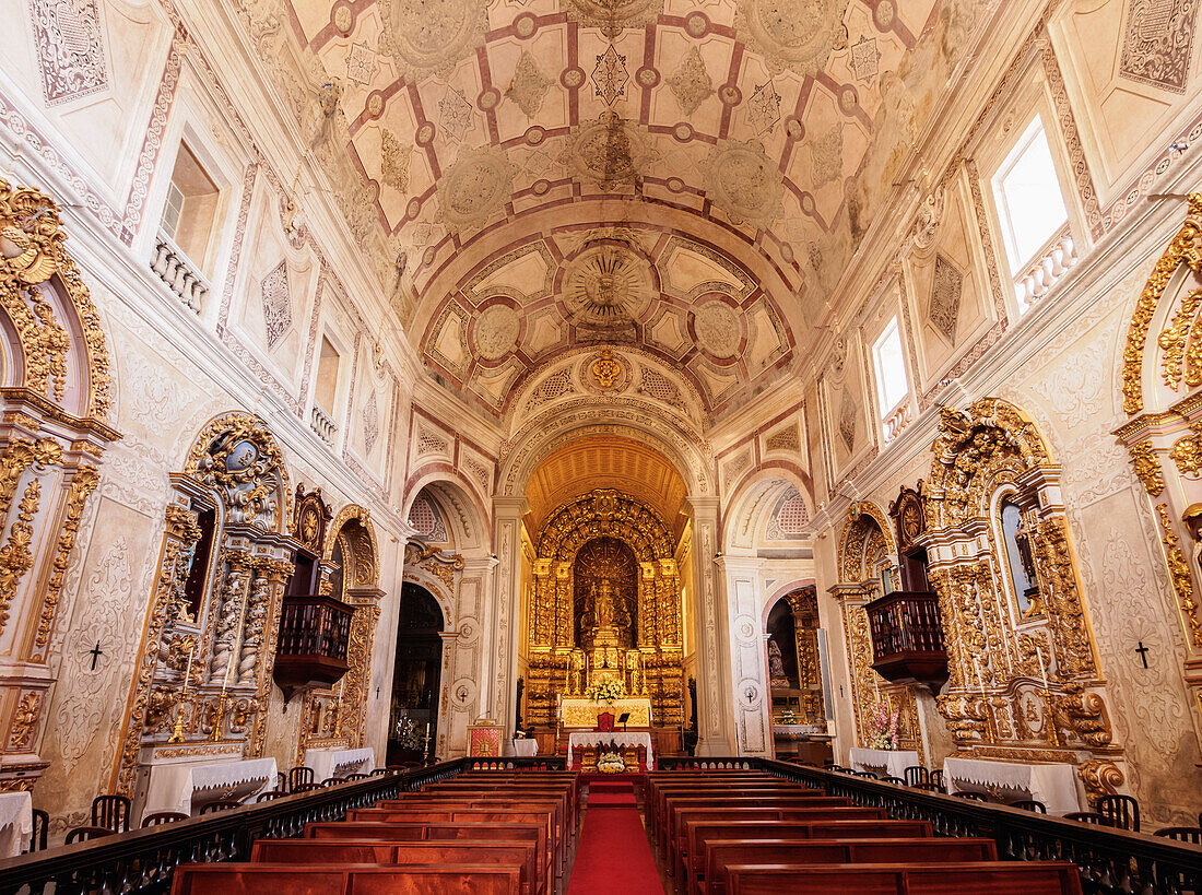 Church of Sao Pedro, interior, Ponta Delgada, Sao Miguel Island, Azores, Portugal, Atlantic, Europe