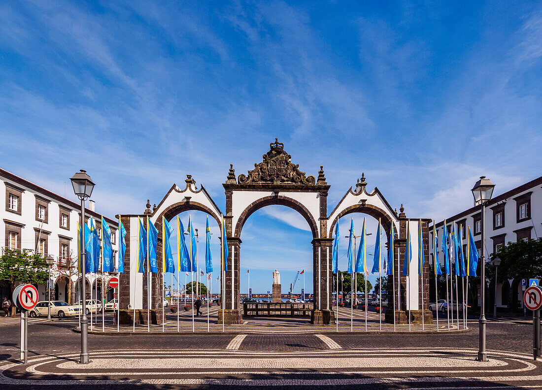 City Gates, Ponta Delgada, Sao Miguel Island, Azores, Portugal, Atlantic, Europe