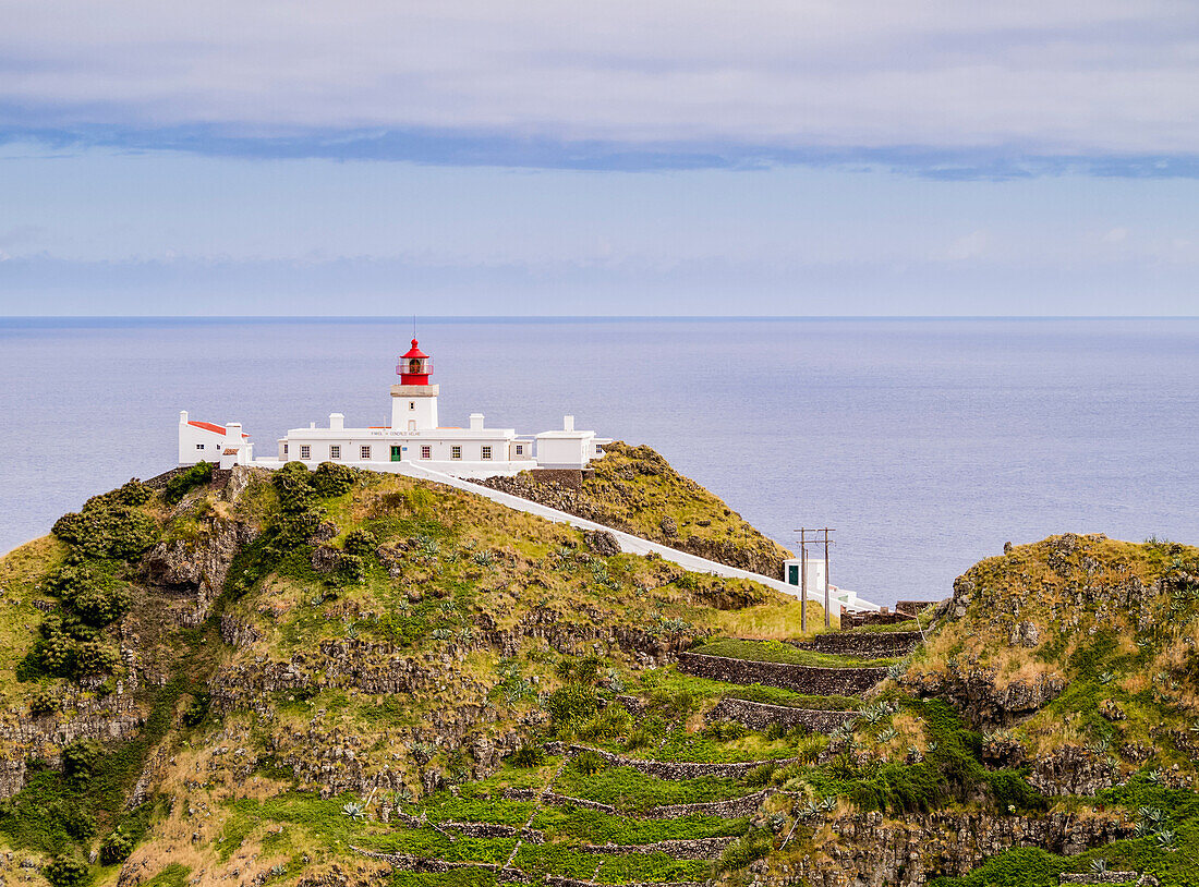 Lighthouse on Ponta do Castelo, Santa Maria Island, Azores, Portugal, Atlantic, Europe