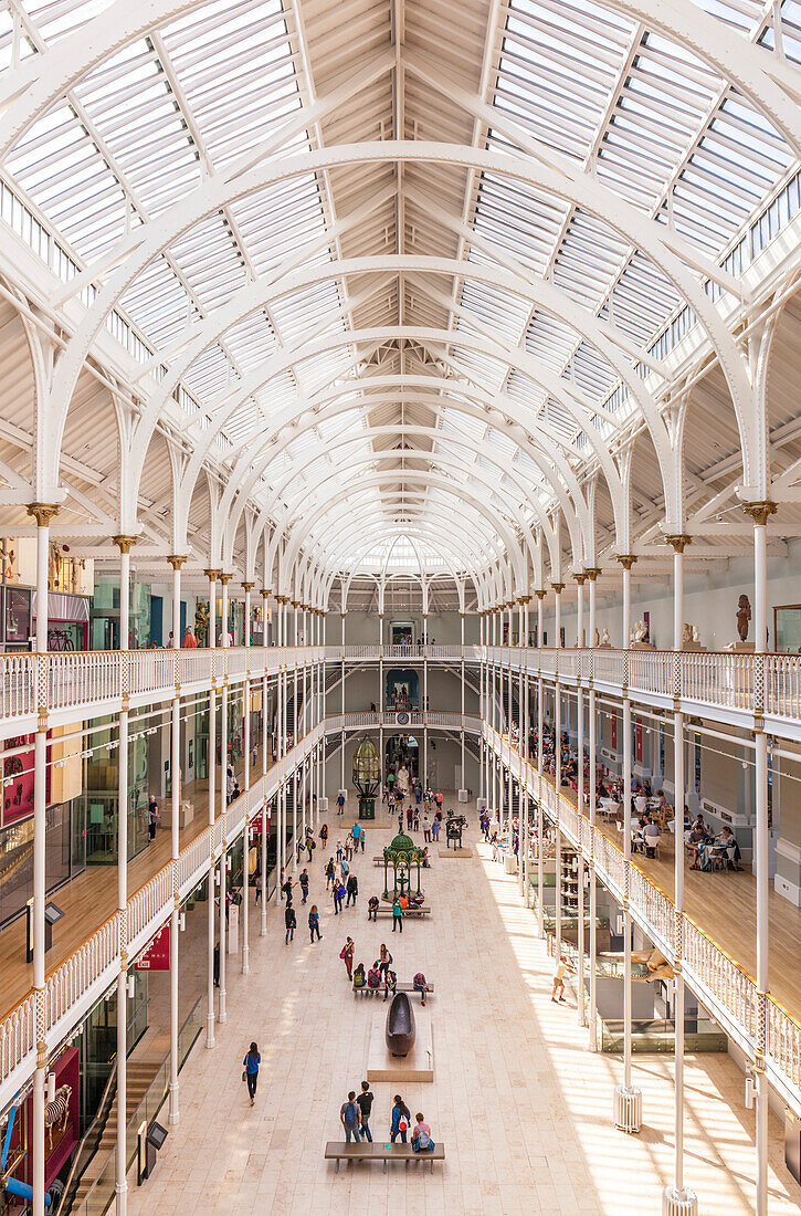 The Grand Gallery of the former Royal Museum, National Museum of Scotland, Edinburgh, Midlothian, Scotland, United Kingdom, Europe