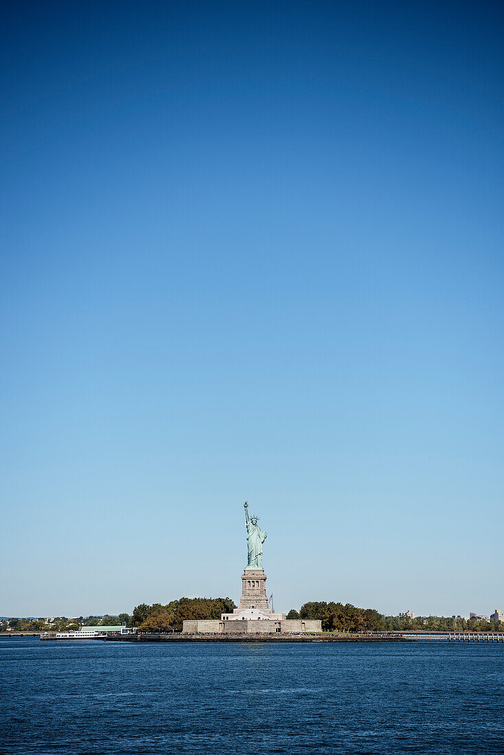 die Freiheitssatue auf Liberty Island, New York City, Vereinigte Staaten von Amerika, USA, Nordamerika