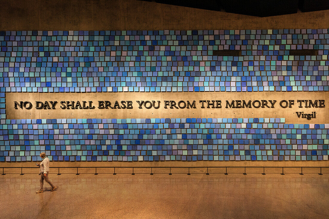 Installation im Museum 9/11 Gedenkstätte, Manhattan, New York City, Vereinigte Staaten von Amerika, USA, Nordamerika