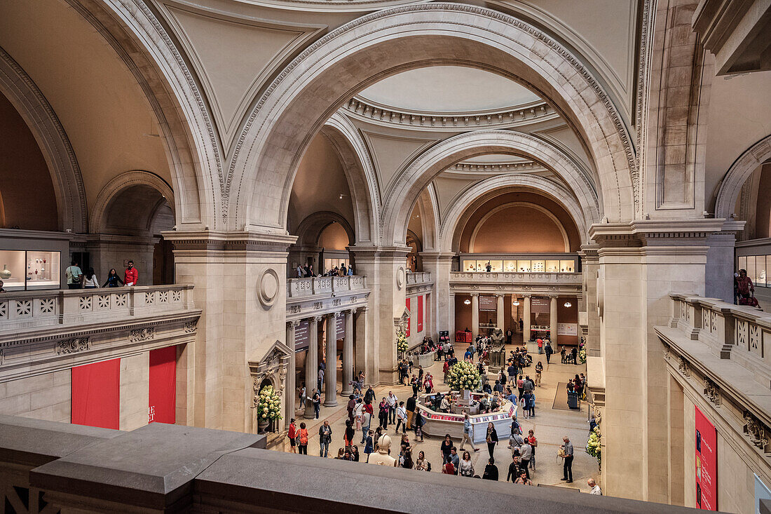 Blick von Galerie im Metropolitan Museum of Art, 5th Avenue, Manhattan, New York City, Vereinigte Staaten von Amerika, USA, Nordamerika