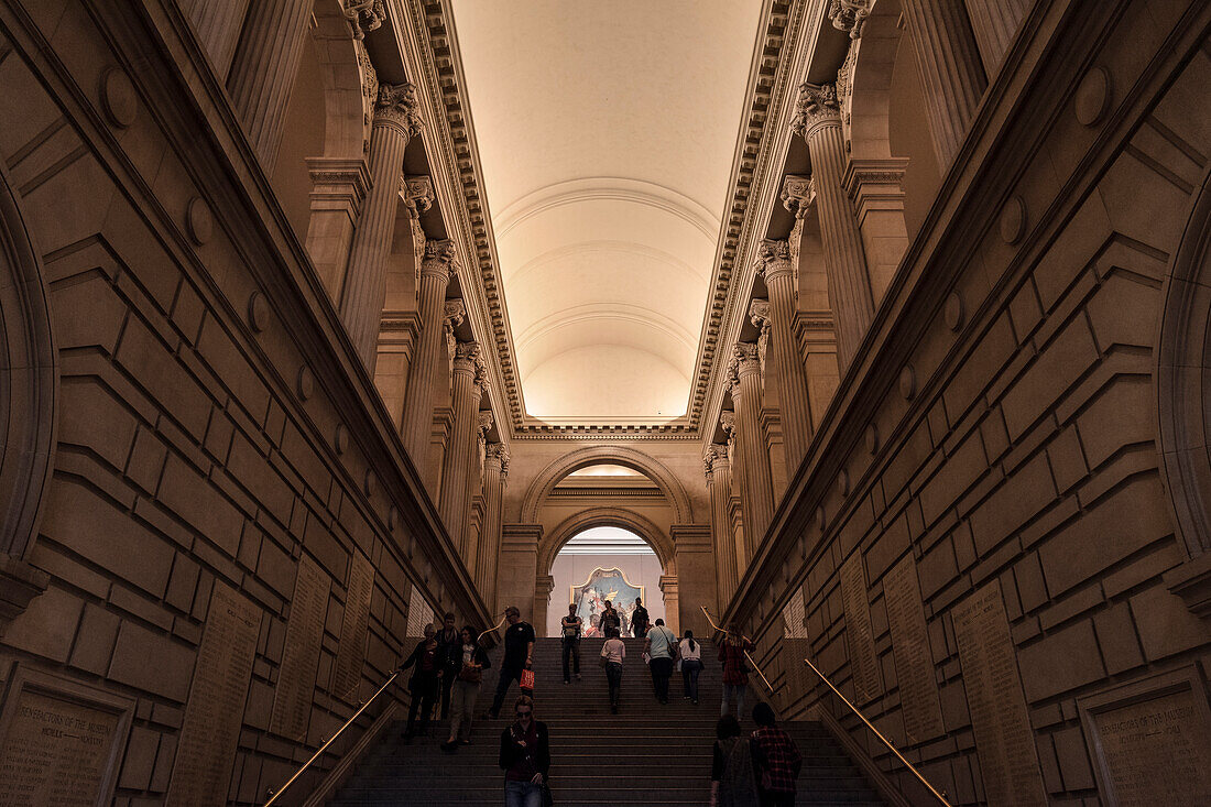 impressive stairway at Metropolitan Museum of Art, 5th Ave, Manhattan, NYC, New York City, United States of America, USA, North America