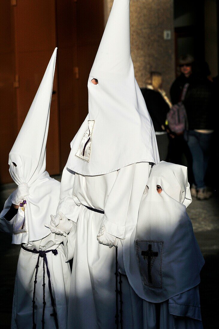 Good Friday procession in San Lorenzo de El Escorial, Madrid. Spain.