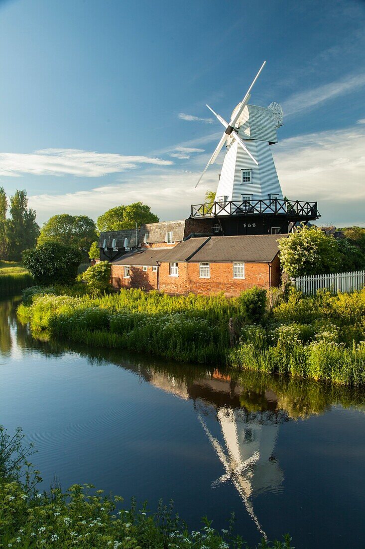 Spring afternoon at Gibbet mill in Rye, East Sussex, England.