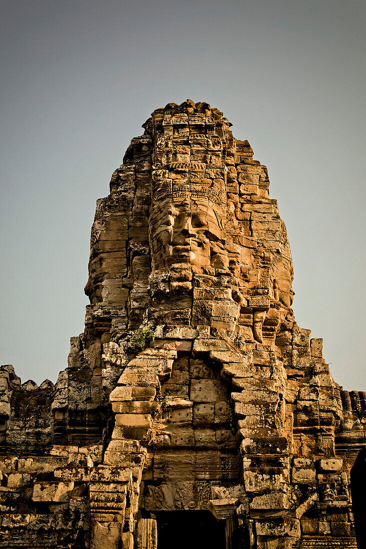 Monumentale Steingesichter am Bayon Tempel, Angkor Thom ,   Kambodscha
