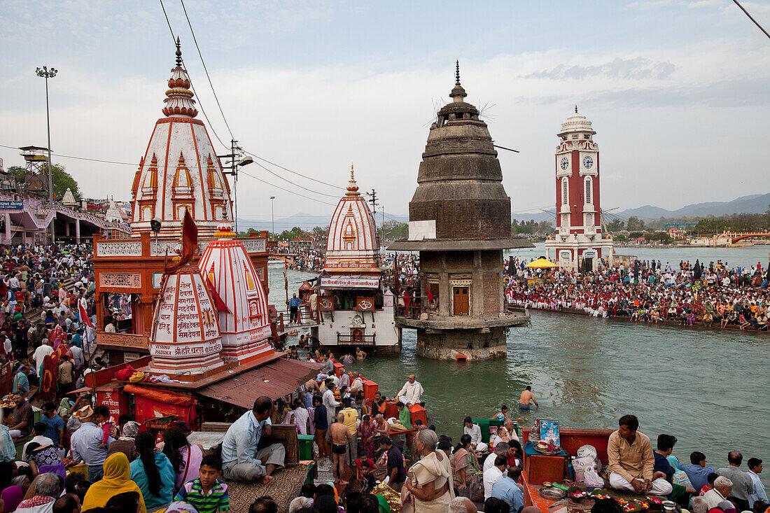 Har Ki Pauri Ghat in Haridwar, Uttarakhand, Indien, Asien