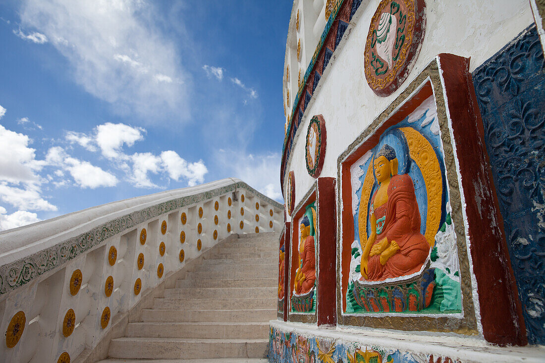 Shanti Stupa in Leh, Ladakh, India, Asia