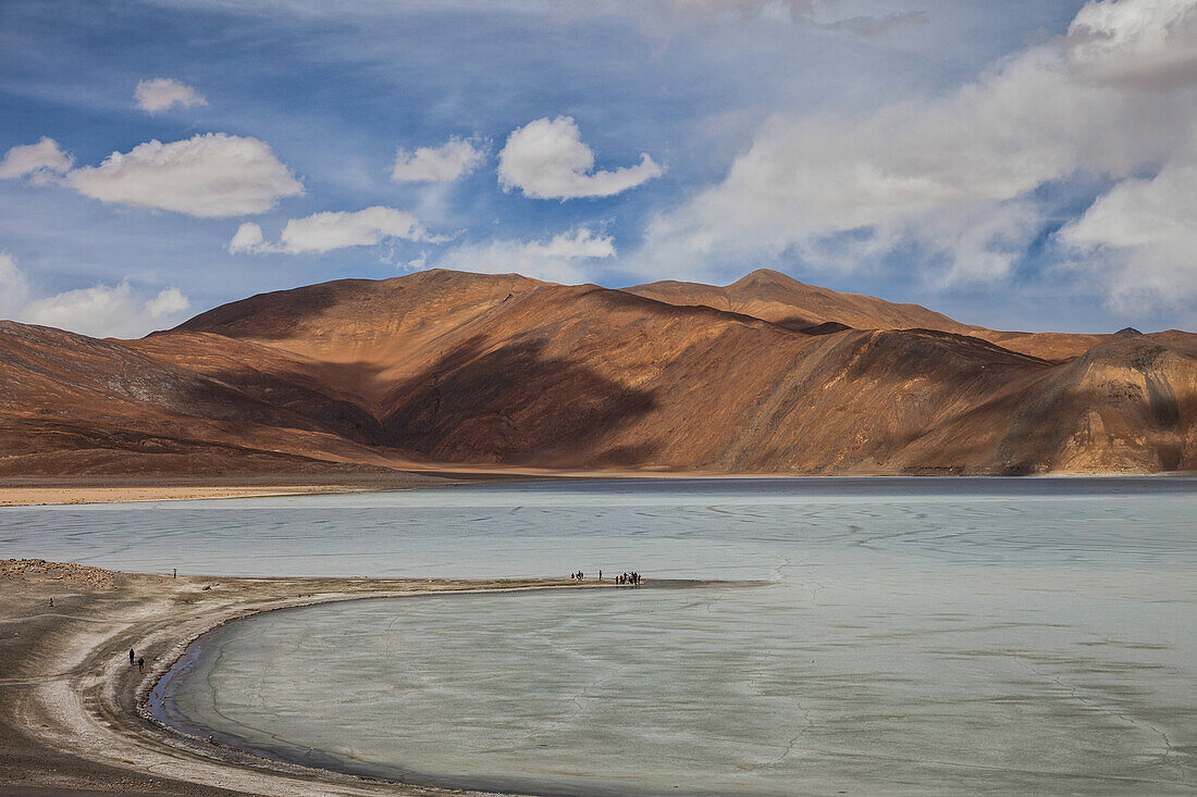 Pangong Tso saltlake in Ladakh, India, Asia