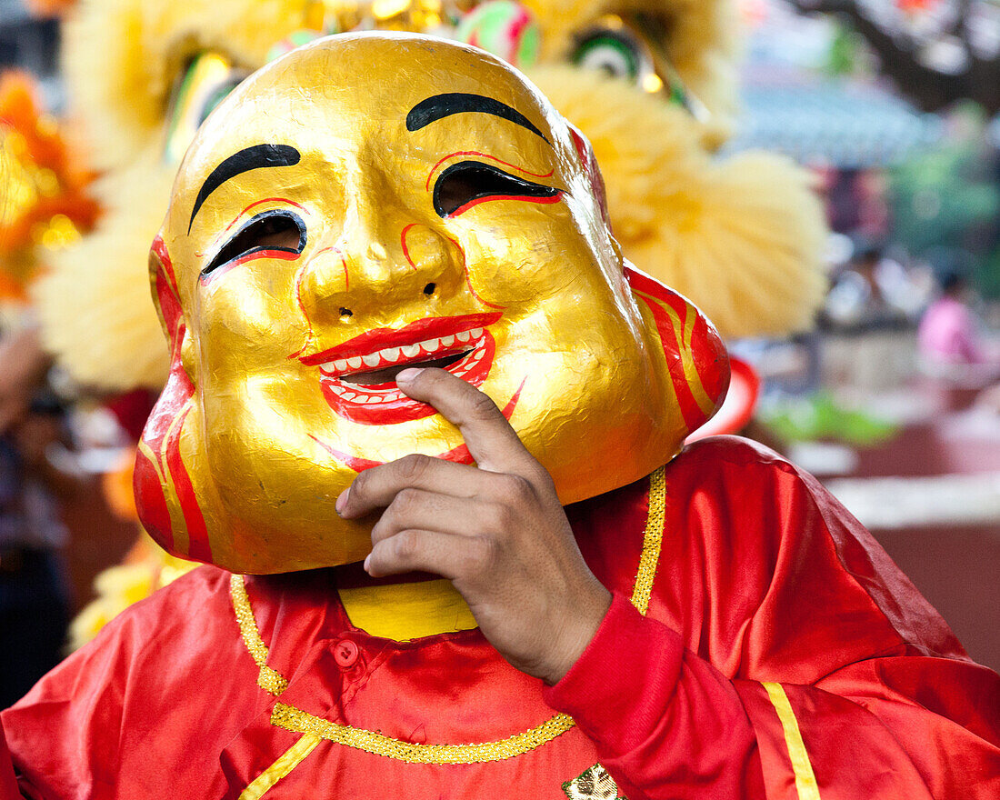 Vietnamese new year with dragon show in Saigon, Vietnam, Asia