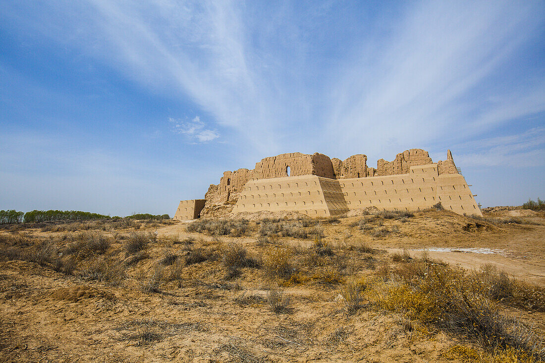 Desert castle Kyzyl Kala, Uzbekistan, Asia