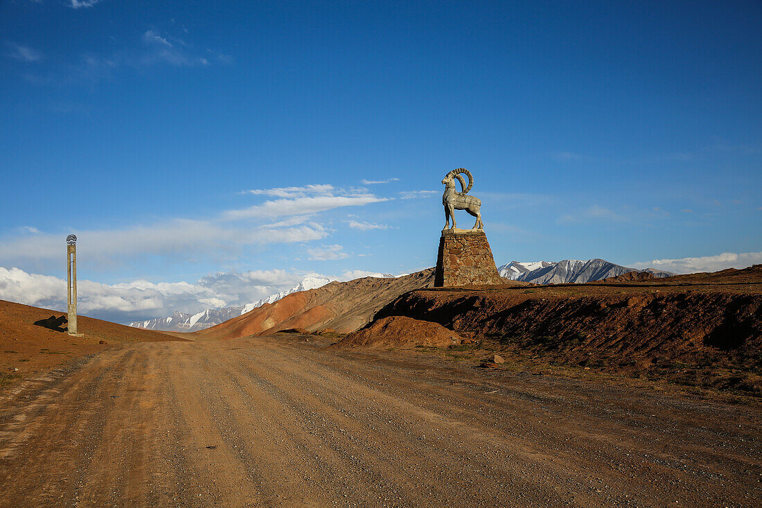 Pass road of Kyzyl Art pass on the border of Kyrgyzstan and Tajikistan, Asia