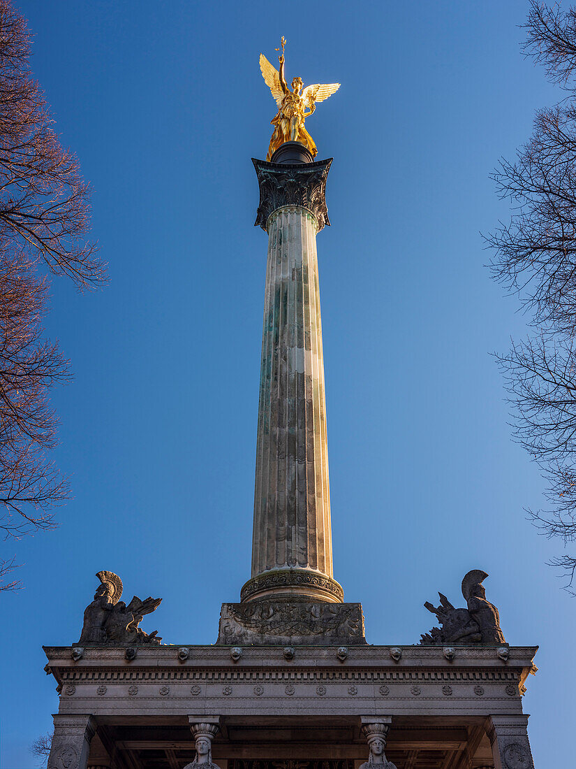 View of the Friedensdenkmal, Munich, Upper Bavaria, Germany