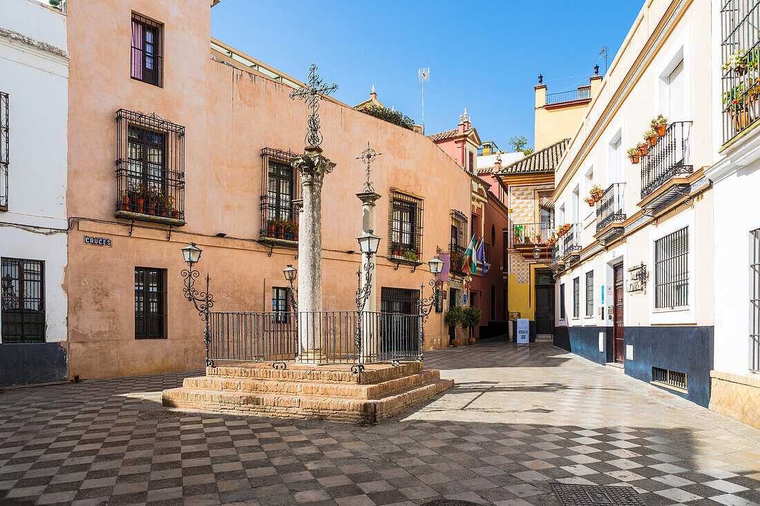 Plaza De Las Cruces, Santa Cruz district, Seville, Andalusia (Andalucia), Spain, Europe