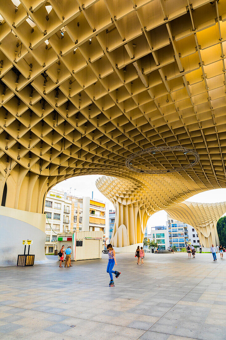Metropol Parasol designed by the German architect Jurgen Mayer, Seville, Andalucia, Spain, Europe