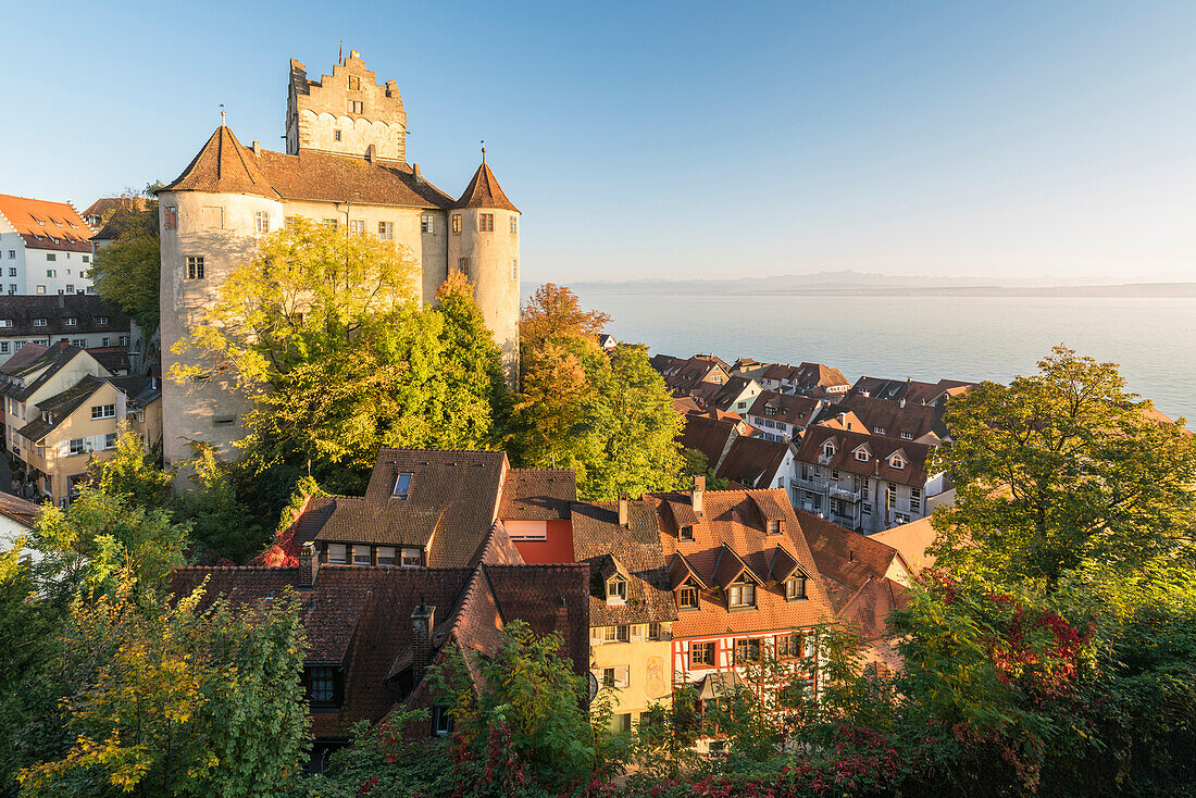Old Castle from an elevated point of view, Meersburg, Baden-Wurttemberg, Germany, Europe
