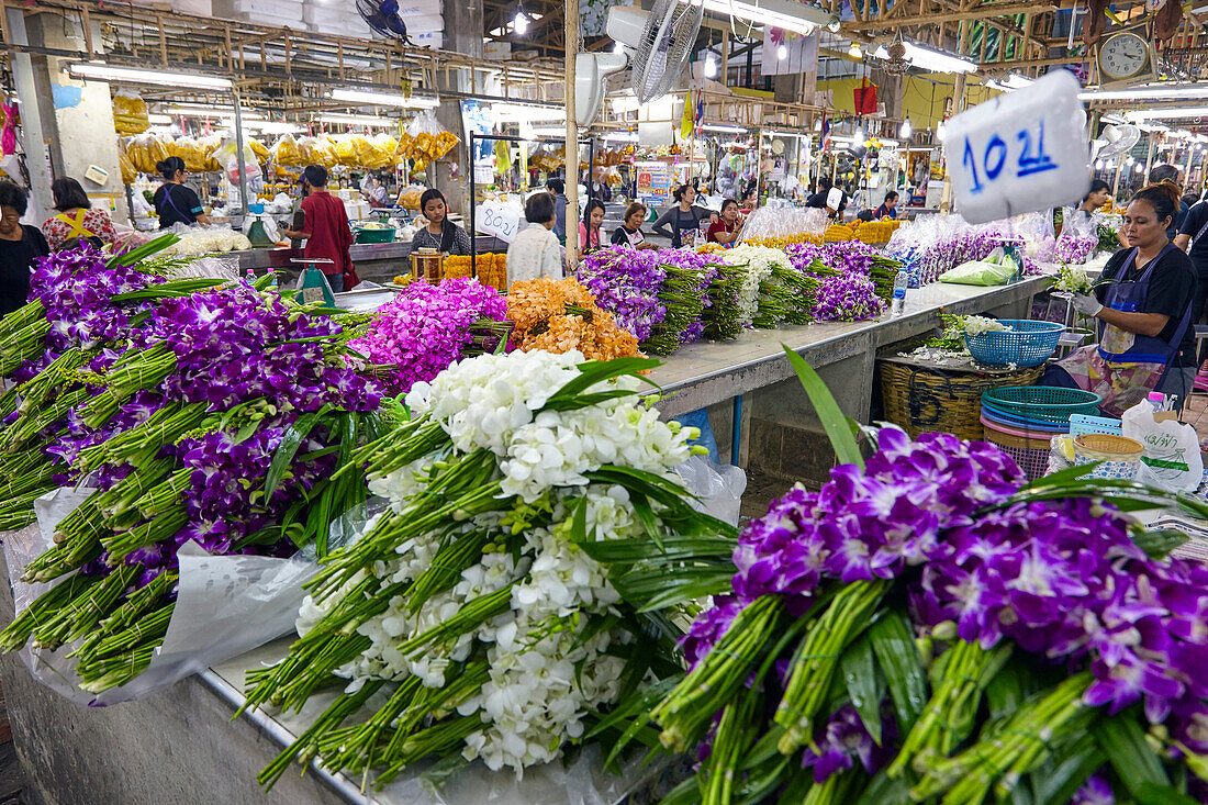 Yodpiman Flower Market, Bangkok, Thailand, Southeast Asia, Asia