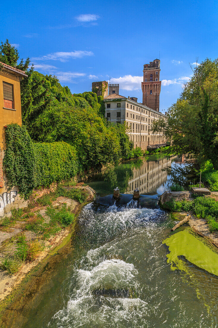 View of The Astronomical Observatory of Padua from Ponte San Giovanni delle Navi, Padua, Veneto, Italy, Europe