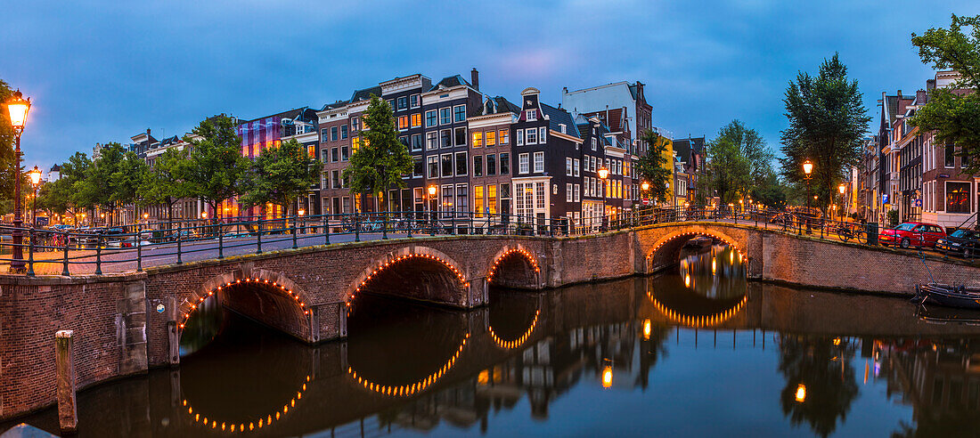 A bridge over the Keizersgracht Canal, Amsterdam, Netherlands, Europe