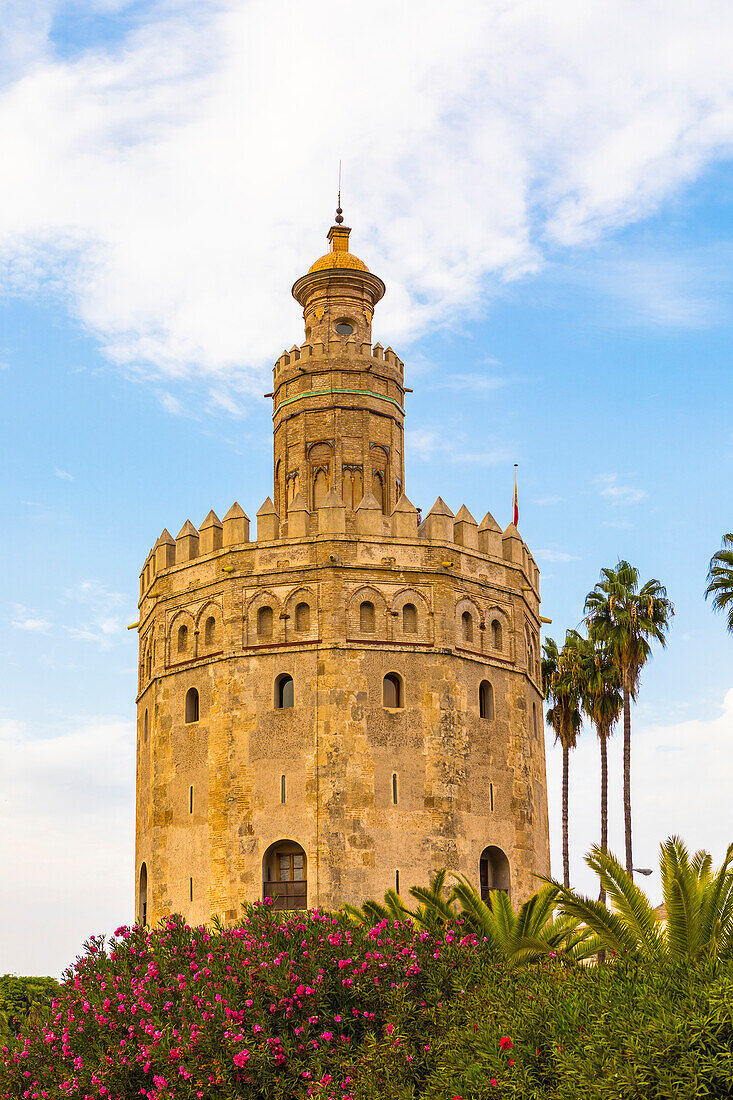 Torre del Oro (Gold Tower), Seville, Andalusia, Spain, Europe