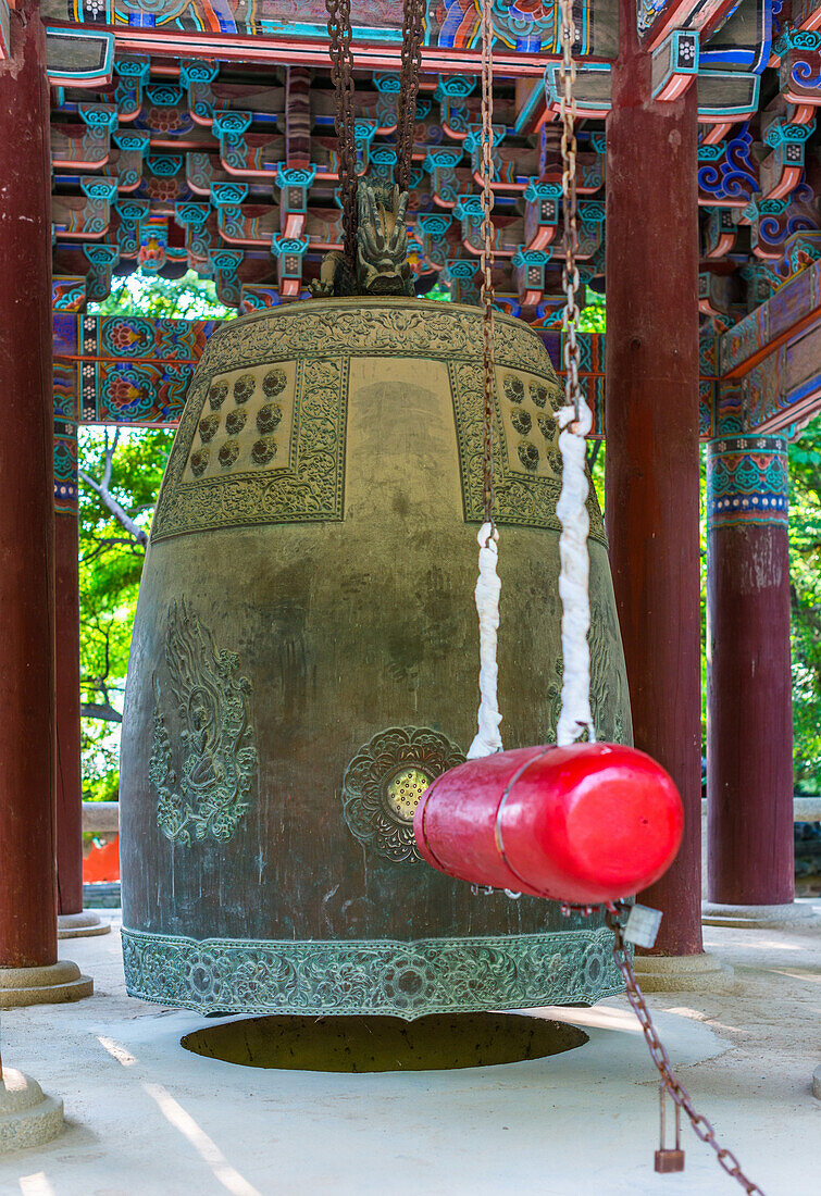 Bulguksa Buddhist temple bell, Gyeongju, South Korea, Asia